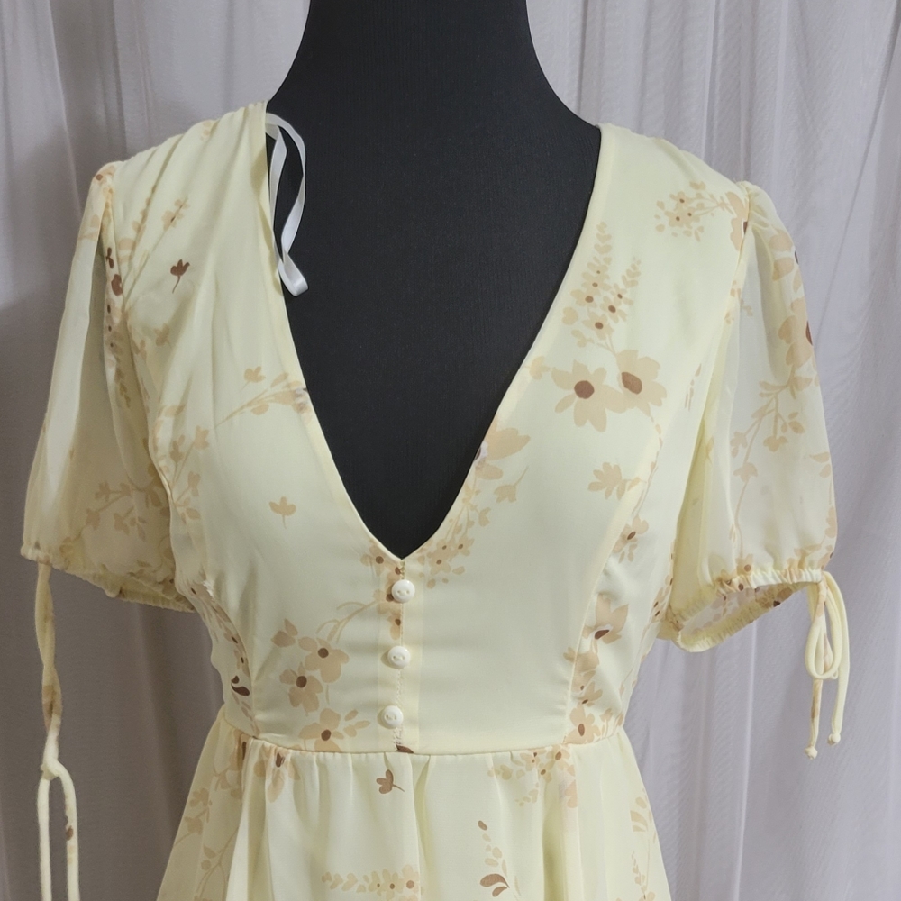 Yellow flowered  dress